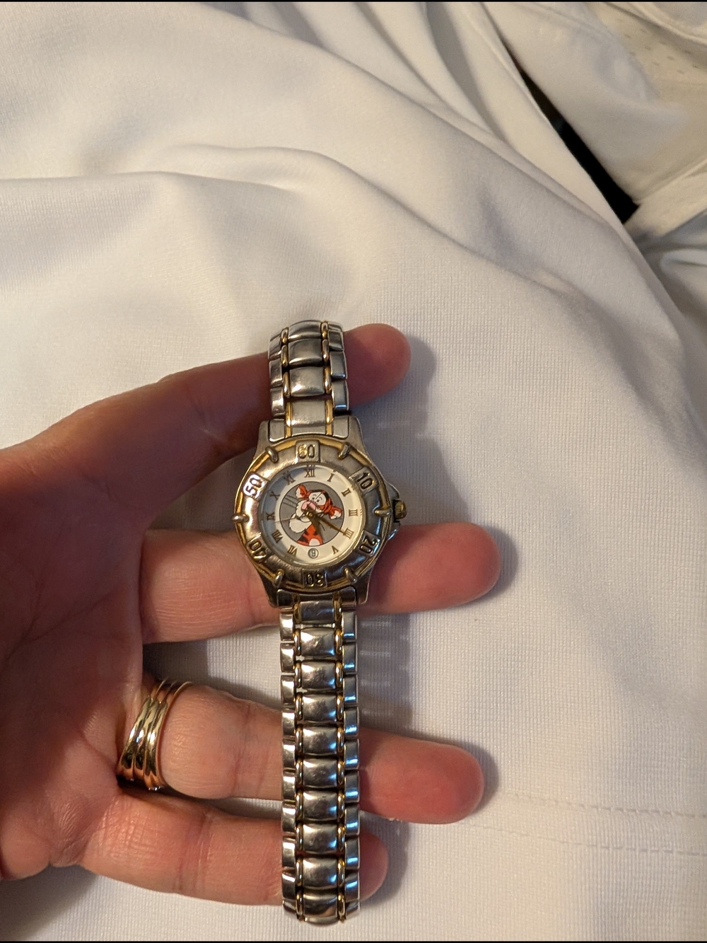 Two-Tone Stainless Steel Tigger Bracelet Watch - Silver & Gold